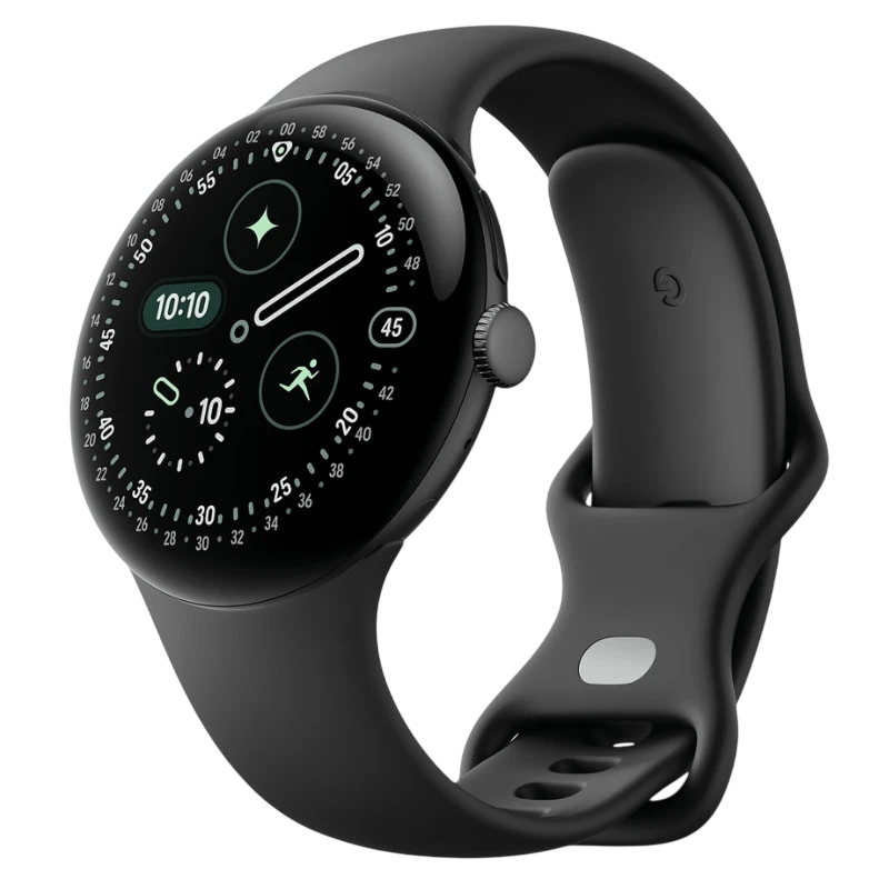 Google Pixel Watch 4 45 mm Noir Bracelet Obsidienne AMOLED 5ATM