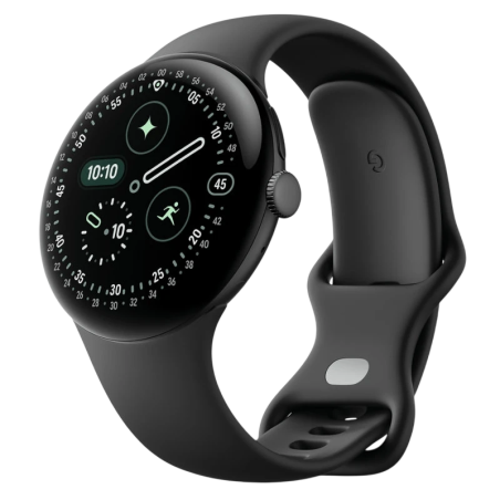 Google Pixel Watch 4 45 mm Noir Bracelet Obsidienne AMOLED 5ATM