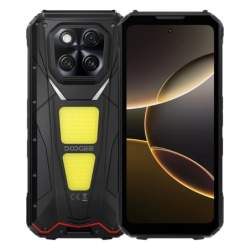 Doogee V Max Play 5G 16GB/512GB Noir Rugged avec projecteur Édition VIP IP68/IP69K 6,78 pouces IPS 120Hz 200MP 45W NFC