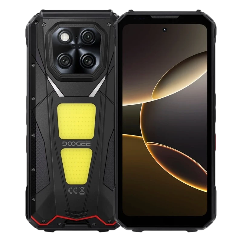Doogee V Max Play 5G 16GB/512GB Noir Rugged avec projecteur Édition VIP IP68/IP69K 6,78 pouces IPS 120Hz 200MP 45W NFC