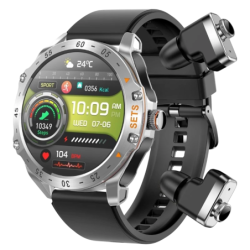 EIGIIS T95C Argent avec Bracelet en Silicone et Écouteurs
