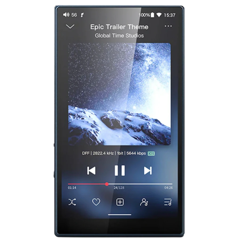 FiiO M21 Symétrique 4,4 mm Dark Blue Bluetooth LDAC 64GB 15h DAC WiFi Lecteur Hi-Res portable