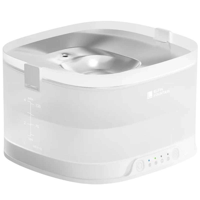 Elfin Pet Fountain D1 Pro 4L sans pompe acier inoxydable appli sans fil Abreuvoir automatique