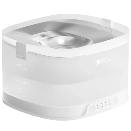 Elfin Pet Fountain D1 Pro 4L sans pompe acier inoxydable appli sans fil Abreuvoir automatique