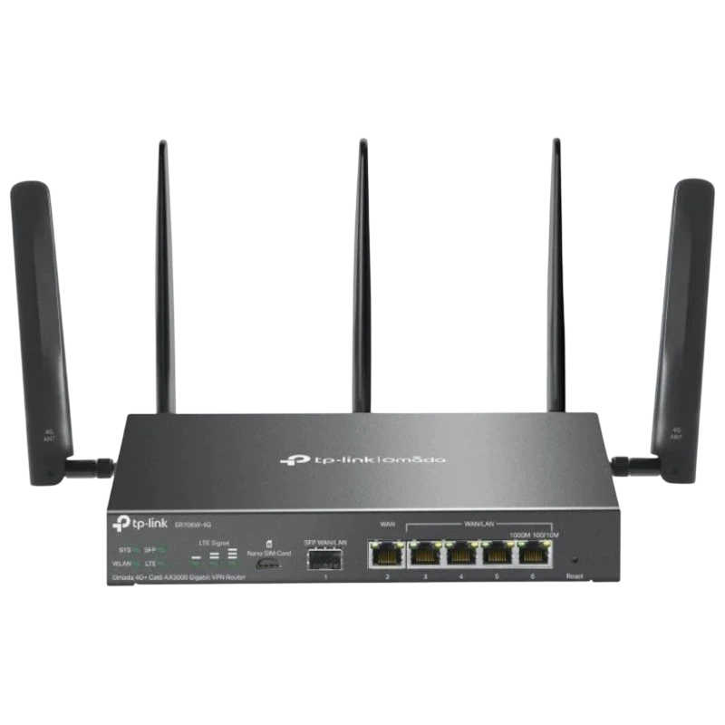 TP-Link Omada ER706W-4G Gigabit Ethernet WiFi 2,4 GHz/5 GHz 2402Mbps 5 antennes Routeur