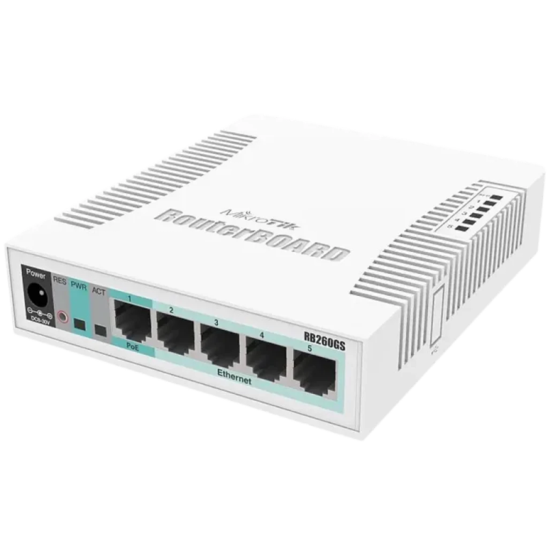 Mikrotik RB260GS 5 ports Gigabit Ethernet et 1 baie SFP 1 Gbps PoE Switch gérable compact