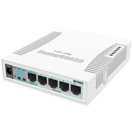 Mikrotik RB260GS 5 ports Gigabit Ethernet et 1 baie SFP 1 Gbps PoE Switch gérable compact