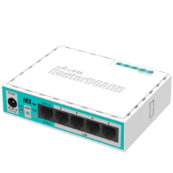 MikroTik 5 x Fast Ethernet, 6 - 30 V, 64 MB de RAM, CPU de 850 MHz, 2 W max., PoE in Routeur