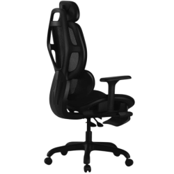 Powerbasic Pinhel Noire accoudoirs 4D inclinable appuie-tête coussin lombaire maille Chaise de bureau ergonomique