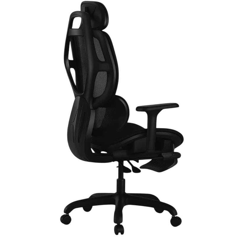 Powerbasic Pinhel Noire accoudoirs 4D inclinable appuie-tête coussin lombaire maille Chaise de bureau ergonomique