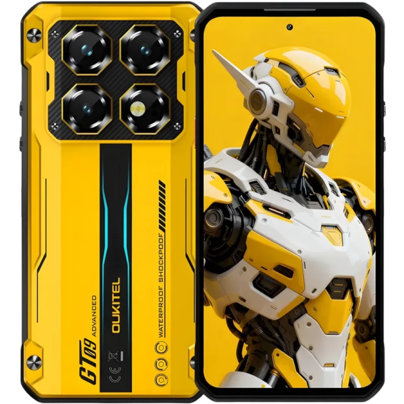 Oukitel WP60 5G 16GB/512GB Jaune Rugged IP68/IP69K 7,2 pouces IPS 120Hz 108MP 10000mAh 33W NFC