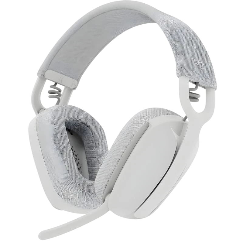 Logitech Zone Vibe 100 Blanc Arceau Bluetooth 5.2 20h Multipoint Casque sans fil