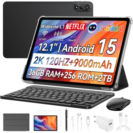 Blackview Mega 2 Set 4G 12GB/256GB Gris 12 pouces IPS 16MP 9000mAh Tablet