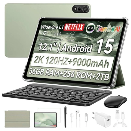 Blackview Mega 2 Set 4G 12GB/256GB Vert 12 pouces IPS 16MP 9000mAh Tablet