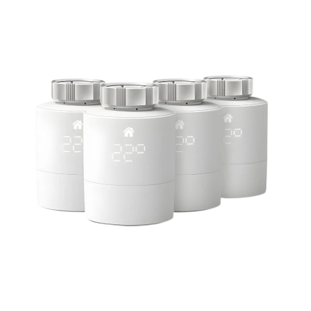 Tado Pack ×4 Matter Thread compatible avec Alexa, Google et HomeKit Tête thermostatique