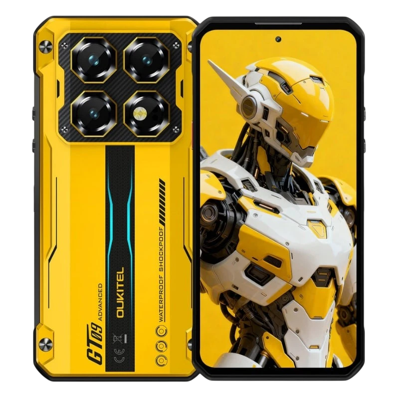 Oukitel WP60 5G 8GB/256GB Jaune Rugged IP68/IP69K 7,2 pouces IPS 120Hz 108MP 10000mAh 33W NFC