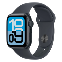 Apple Watch SE 3 GPS + Cellular 40 mm Minuit avec bracelet Sport Noir M/L