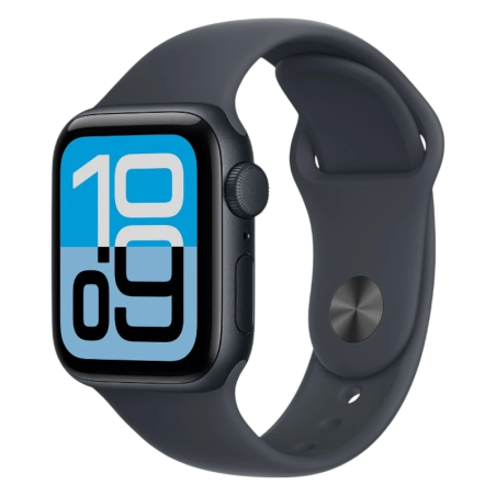 Apple Watch SE 3 GPS + Cellular 40 mm Minuit avec bracelet Sport Noir M/L
