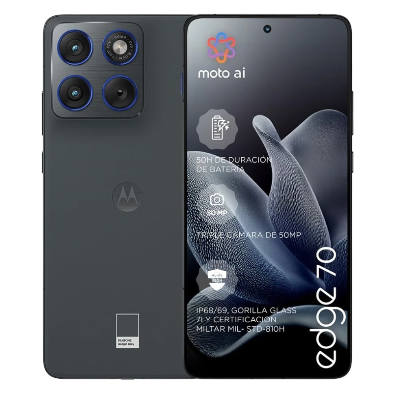 Motorola Edge 70 5G 12GB/512GB Gris 6,7 pouces AMOLED 120Hz 50MP 4800mAh 68W NFC