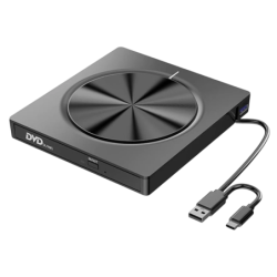 Graveur CD/DVD externe 8 en 1 avec USB-C/A/MicroSD