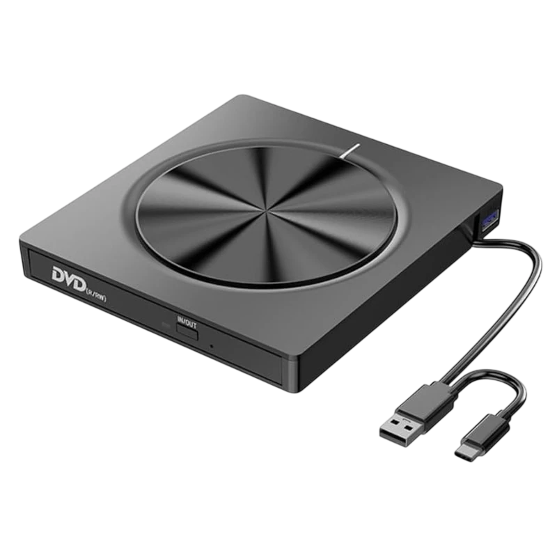 Graveur CD/DVD externe 8 en 1 avec USB-C/A/MicroSD