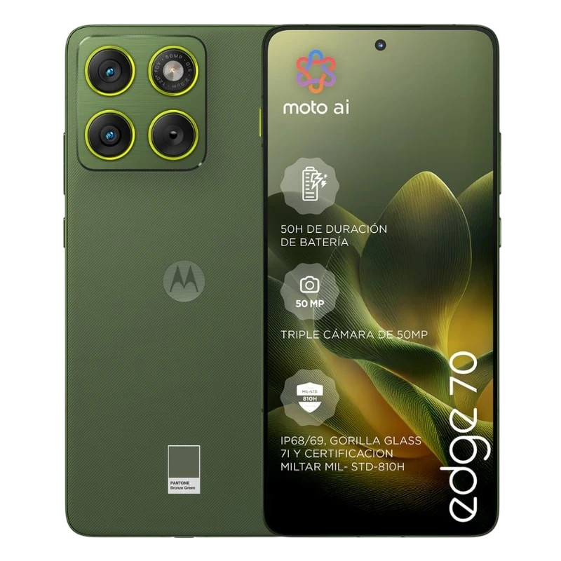 Motorola Edge 70 5G 12GB/512GB Vert 6,7 pouces AMOLED 120Hz 50MP 4800mAh 68W NFC