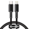 Baseus Câble Tressé USB Type C vers Lightning Apple 20W 1m Noir