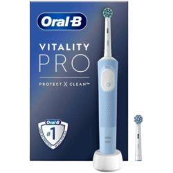 Oral-B Vitality Pro - Brosse à dents électrique bleue avec 1 tête de rechange