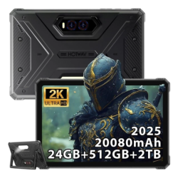 Hotwav R9 Plus 4G 8GB/512GB Noir Rugged IP68/IP69K 11 pouces IPS 64MP 20080mAh Tablet