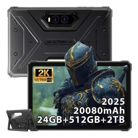 Hotwav R9 Plus 4G 8GB/512GB Noir Rugged IP68/IP69K 11 pouces IPS 64MP 20080mAh Tablet