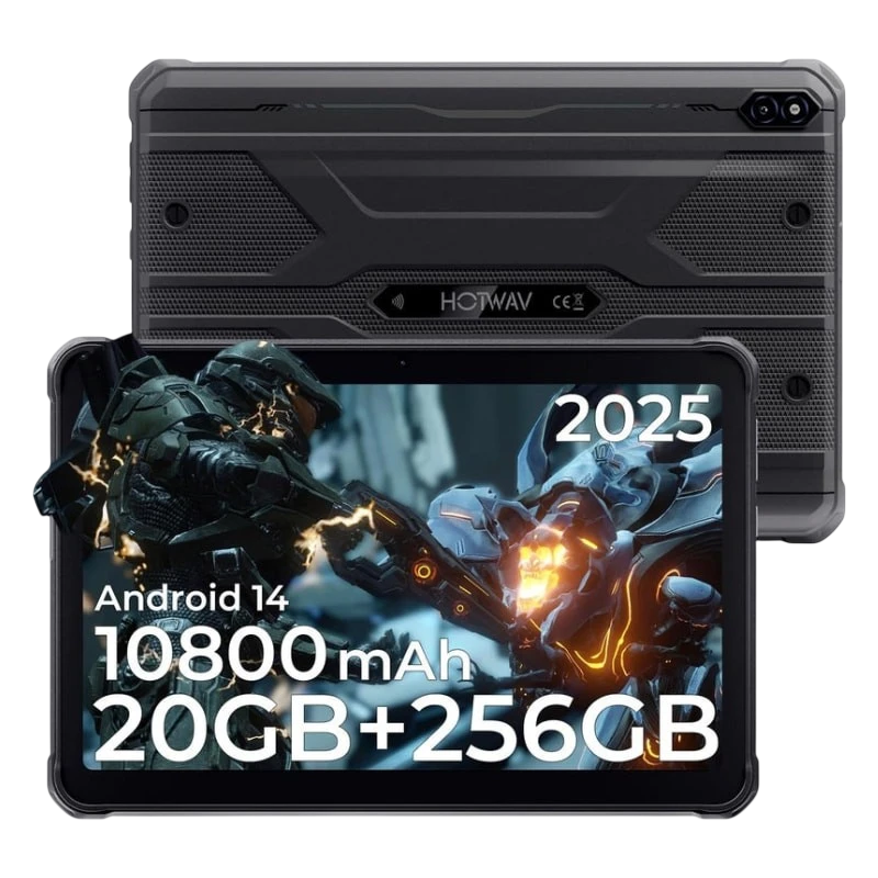 Hotwav R10 Pro 4G 8GB/256GB Noir Rugged IP68/IP69K 10,1 pouces IPS 13MP 10800mAh Tablet