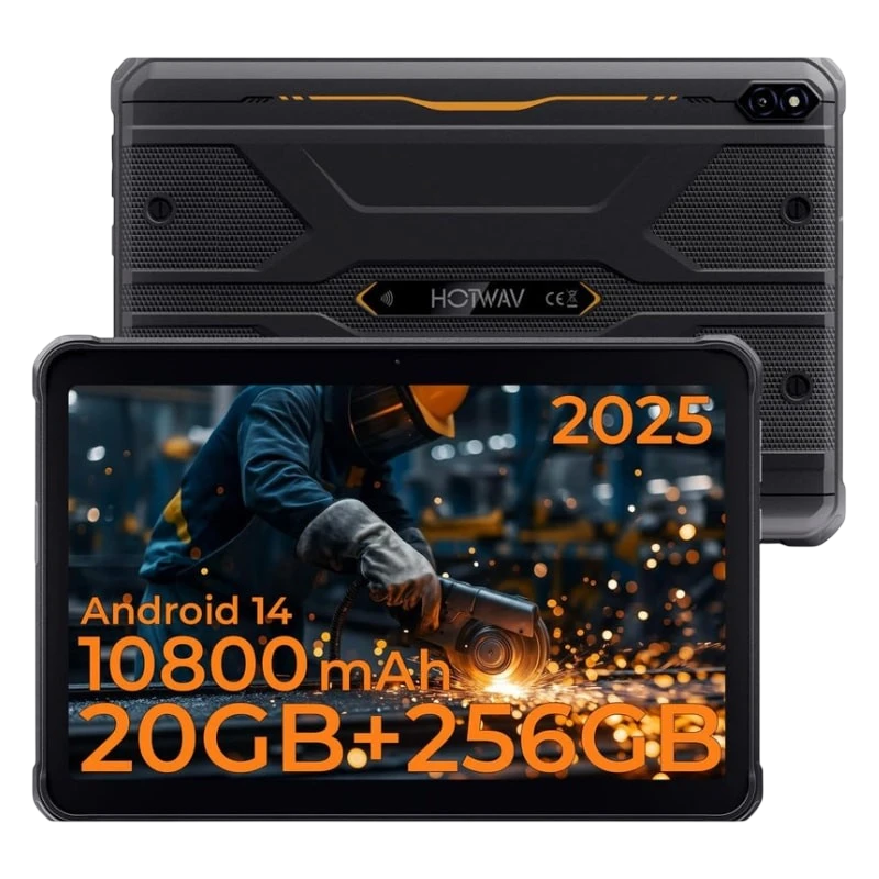 Hotwav R10 Pro 4G 8GB/256GB Orange Rugged IP68/IP69K 10,1 pouces IPS 13MP 10800mAh Tablet