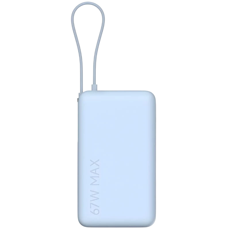 Xiaomi Power Bank Bleu Glacier avec câble intégré 10000mAh 67W