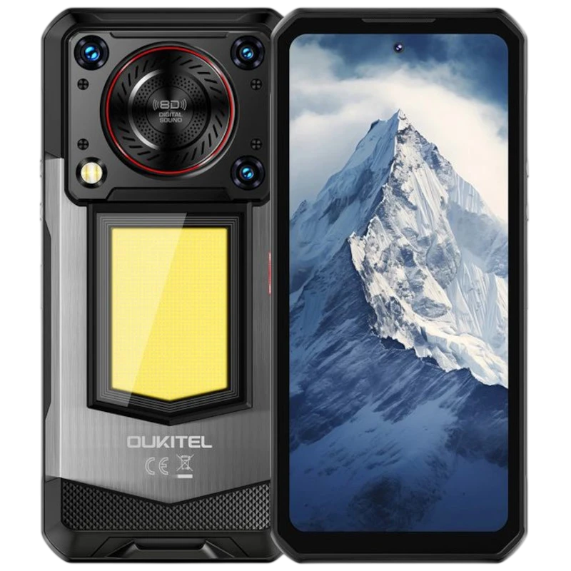 Oukitel WP56 5G 8GB/256GB Noir Rugged IP68/IP69K 6,75 pouces 120Hz 108MP 16000mAh 45W NFC