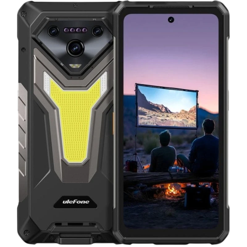 Ulefone Armor 34 Pro Plus 5G 16GB/512GB Noir Rugged avec projecteur IP68/IP69K 6,95 pouces AMOLED 120Hz 64MP 66W NFC