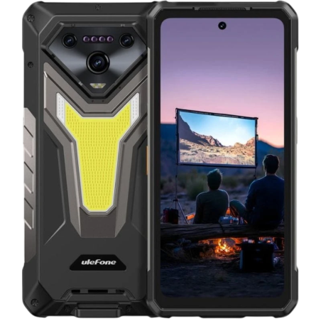 Ulefone Armor 34 Pro Plus 5G 16GB/512GB Noir Rugged avec projecteur IP68/IP69K 6,95 pouces AMOLED 120Hz 64MP 66W NFC
