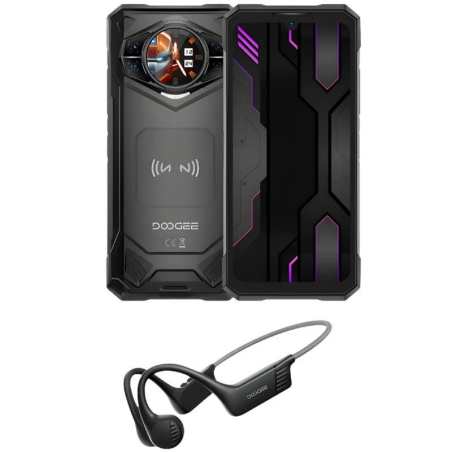 Doogee S200X 12GB/512GB Noir Rugged Édition VIP IP68/IP69K 6,72 pouces 120Hz 100MP 10100mAh 33W NFC