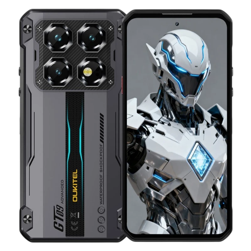 Oukitel WP60 5G 12GB/512GB Noir Rugged IP68/IP69K 7,2 pouces IPS 120Hz 108MP 10000mAh 33W NFC