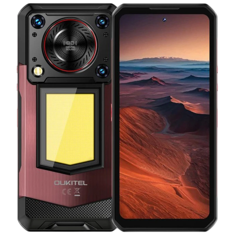 Oukitel WP56 5G 8GB/256GB Rouge Rugged IP68/IP69K 6,75 pouces 120Hz 108MP 16000mAh 45W NFC