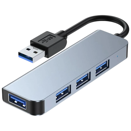 BYL-2013U 4 en 1 USB-A/USB 3.0+USB 2.0 Gris Hub USB