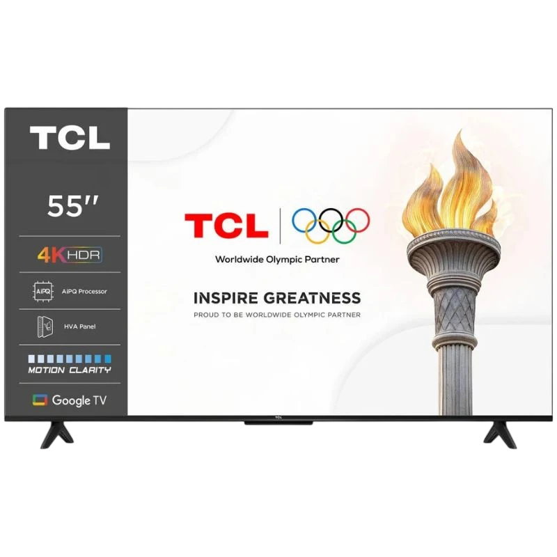TCL 55P61K 55" UHD GoogleTV HDR10 Dolby Audio Noir