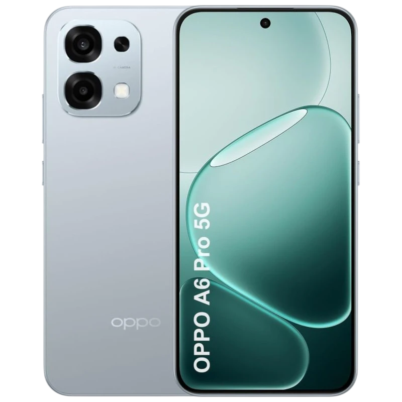 OPPO A6 Pro 5G 8GB/256GB Argent 6,57 pouces AMOLED 120Hz 50MP 6500mAh 80W NFC