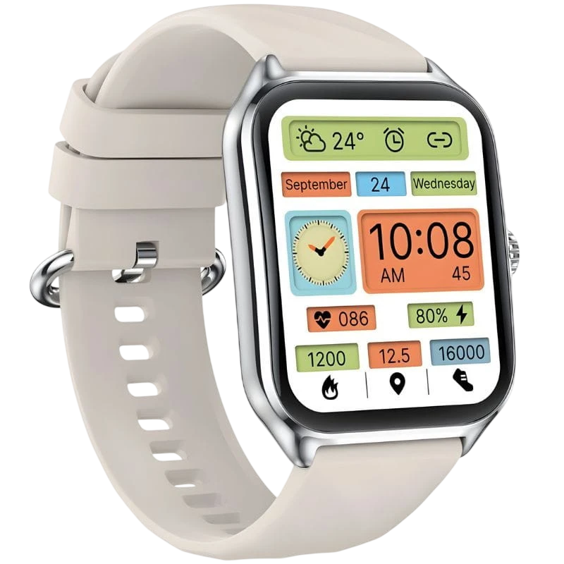 Zeblaze GTS 4 Argent 1,94 pouces AMOLED GPS Appels Bluetooth 7 jours +100 sports IP68 Smartwatch