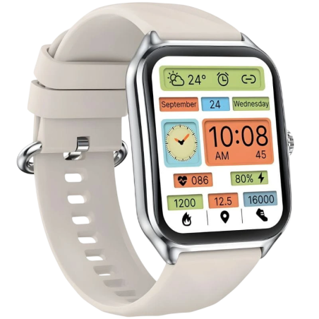 Zeblaze GTS 4 Argent 1,94 pouces AMOLED GPS Appels Bluetooth 7 jours +100 sports IP68 Smartwatch