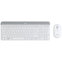 Logitech Slim Wireless Combo MK470 Espagnol Blanc 1000 DPI Clavier à membrane sans fil + souris