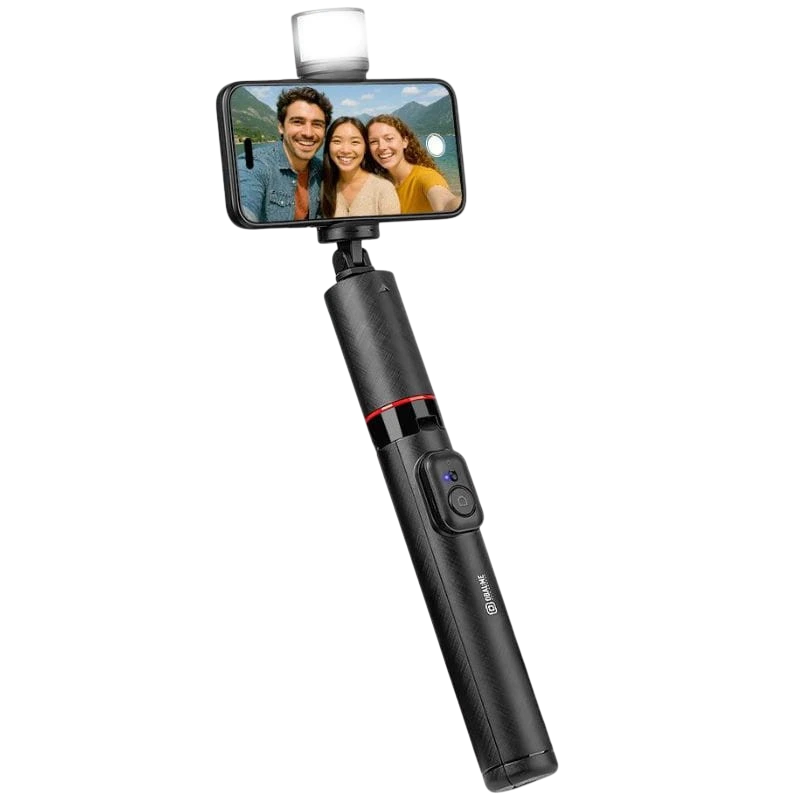 OBAL:ME SelfiePod High Glow Gimbal Tripod avec lumière LED haute luminosité et télécommande