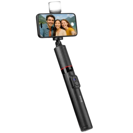 OBAL:ME SelfiePod High Glow Gimbal Tripod avec lumière LED haute luminosité et télécommande