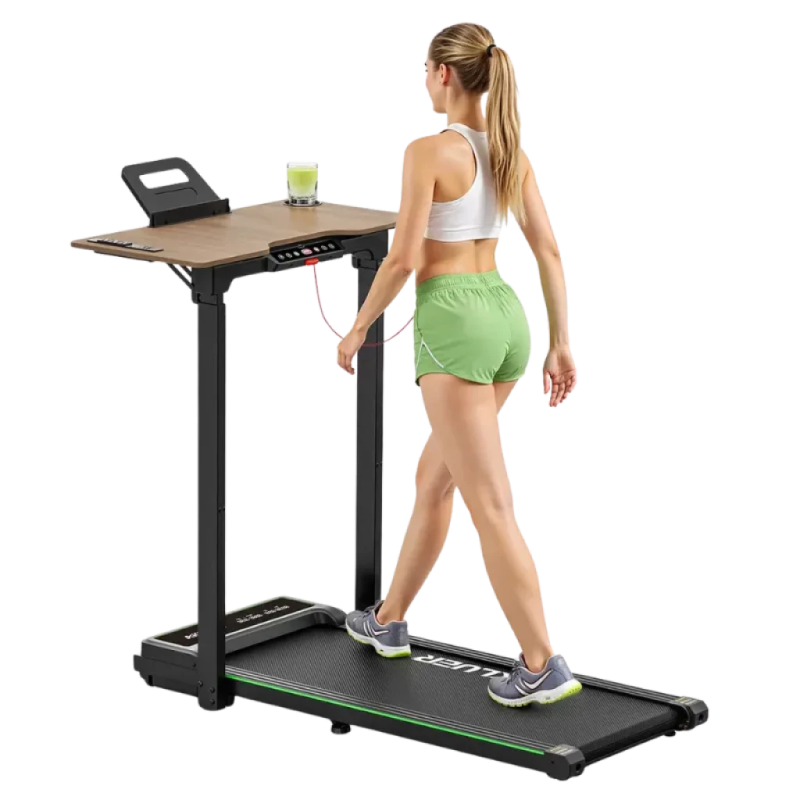 Tapis de course Akluer avec bureau à hauteur réglable, 1-10 km/h, 2,5 CV