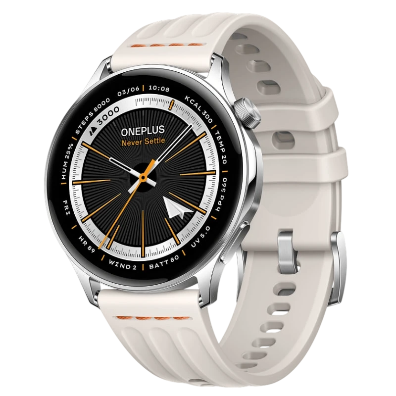 OnePlus Watch Lite Argent 1,46 pouces AMOLED GPS NFC 10 jours +100 sports 5ATM