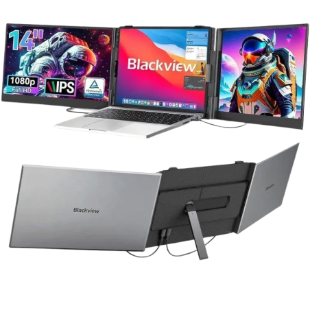 Blackview DCM6 14 pouces Full HD IPS 5ms USB-C Écran portable double